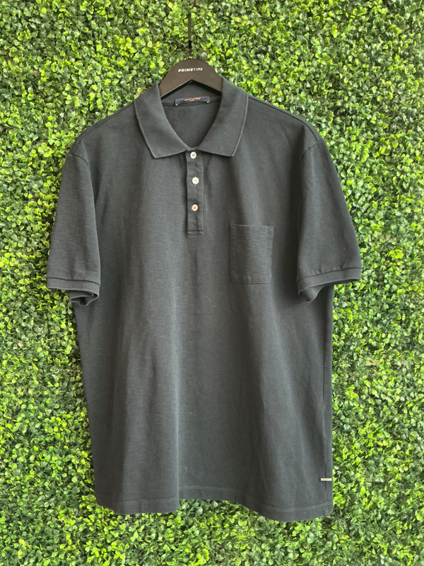 LOUIS VUITTON HALF DAMIER COTTON POCKET POLO SHIRT