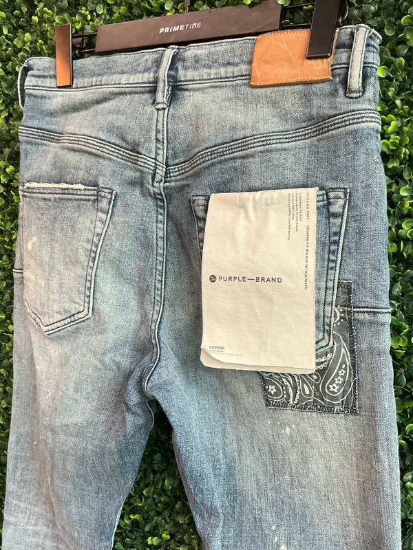 PURPLE BRAND SHADOW REPAIR P002 INDIGO WASH DENIM JEANS (SZ 29)