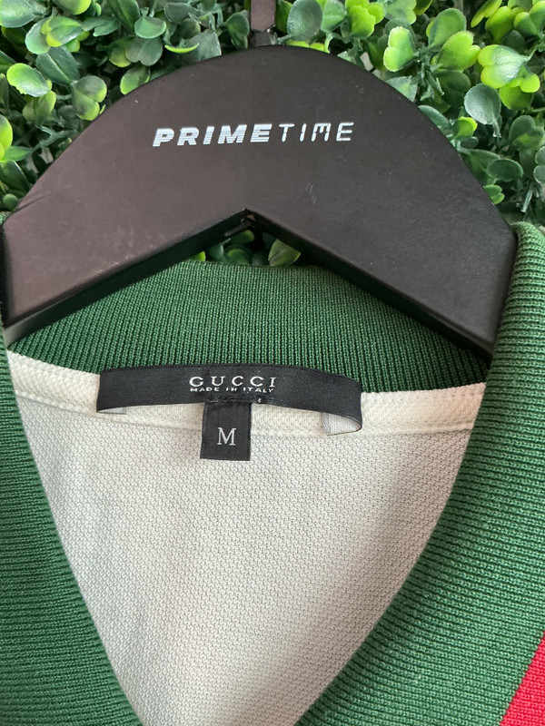 GUCCI GREEN/RED COLLAR POLO
