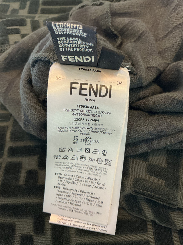 FENDI MONOGRAM GREEN VELOUR SHIRT