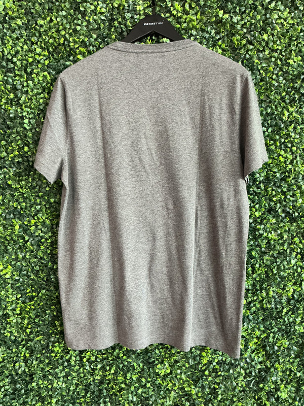 BURBERRY GREY LOGO TEE (SZ L)