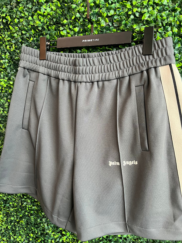 PALM ANGEL LOGO GREY TRACK SHORTS