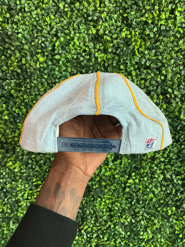 DEADSTOCK VINTAGE MICHIGAN WOLVERINES LIGHT WASH DENM SNAPBACK