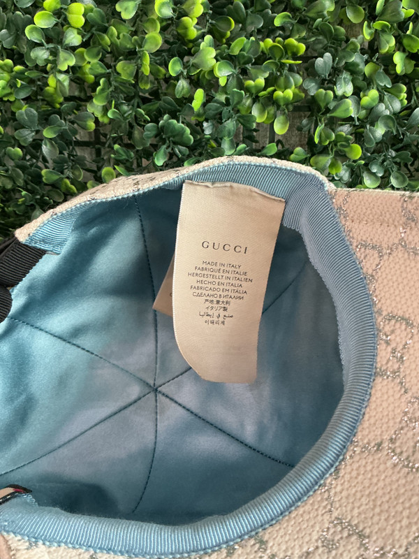 GUCCI CANVAS LAME GG MONO RUSH CAP (SZ S)