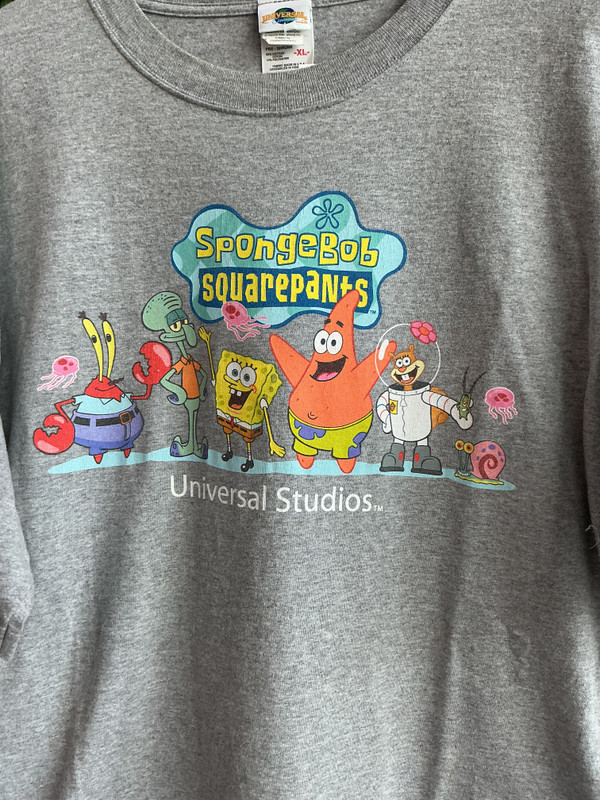 Y2K SPONGE BOB SQUAREPANTS UNIVERSAL STUDIOS TEE (SZ XL)