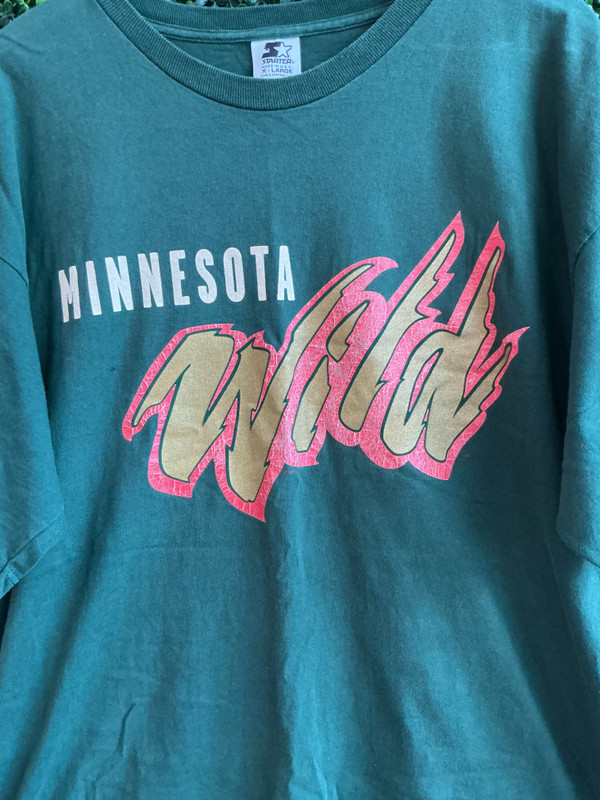 VINTAGE MINNESOTA WILD STARTER LOGO TEE (SZ XL)