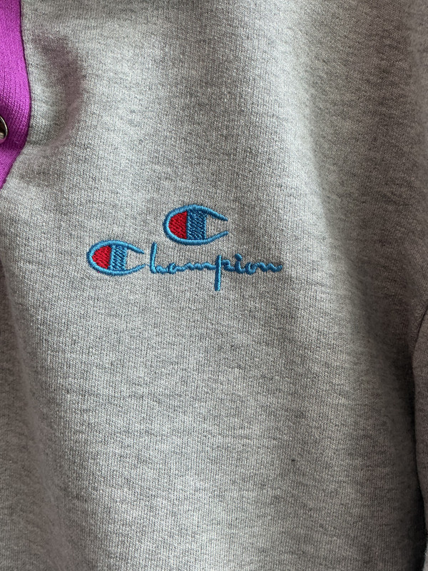 VINTAGE CHAMPION GREY/PURPLE PULLOVER
