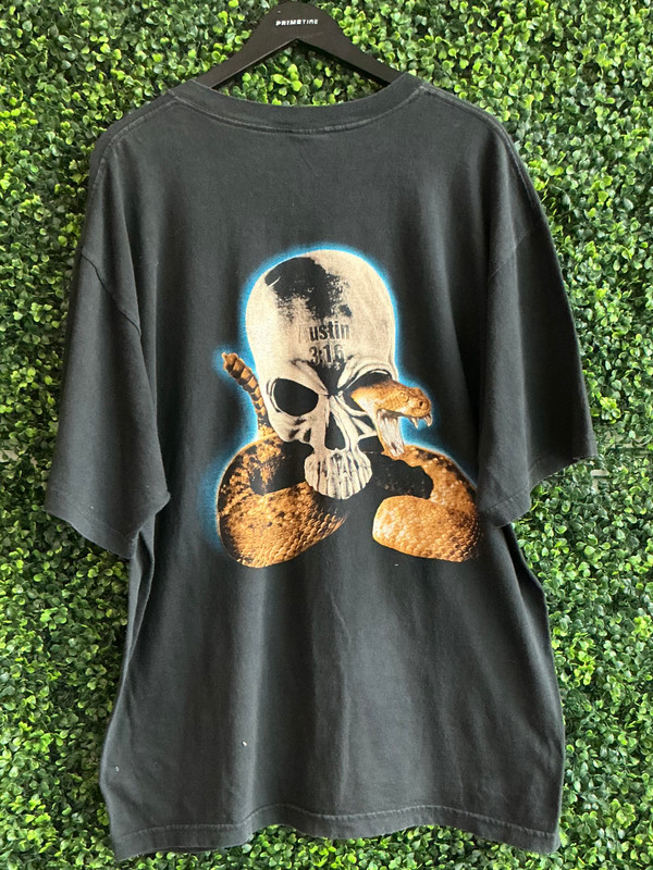 VINTAGE STONE COLD SKULL & RATTLE SNAKE TEE (SZ XL)