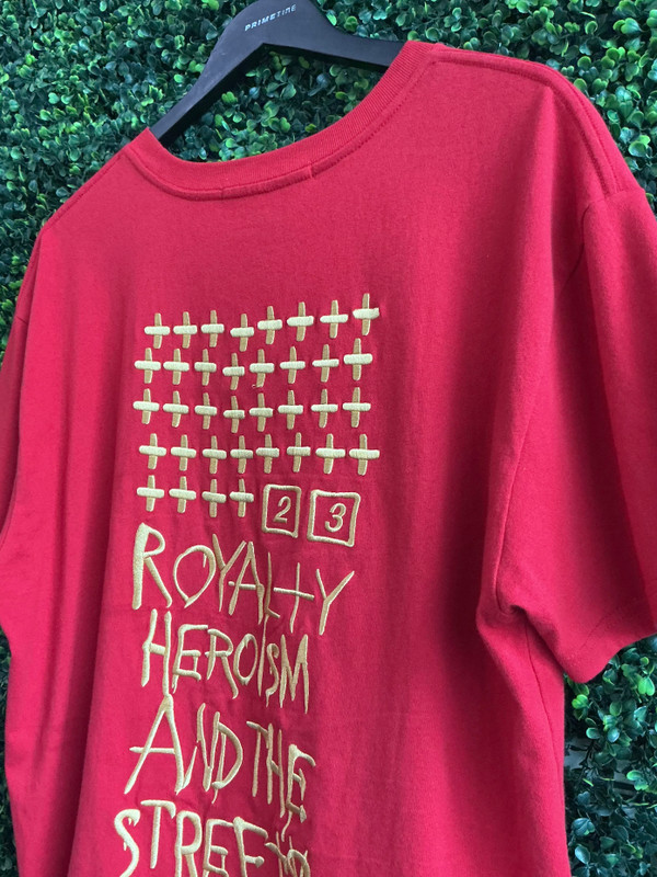KSUBI RED EMBORIDERED TEE (SZ M)