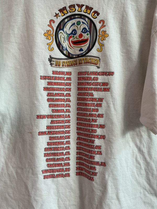 VINTAGE NSYNC NO STRINGS ATTACHED TEE