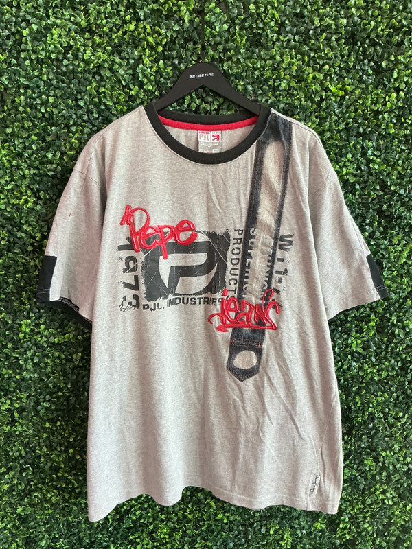 VINTAGE PEPE JEANS GREY GRAPHIC TEE