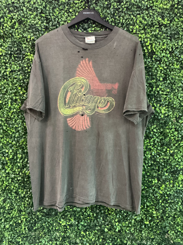 VINTAGE CHICAGO TOUR 2000-01 DISTRESSED TEE