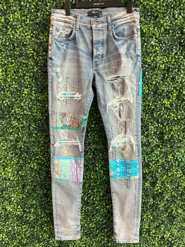 AMIRI QUILT ARTPATCH JEANS (SZ 31)