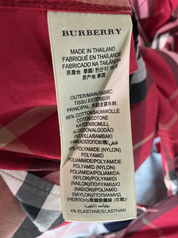 BURBERRY BRIT MEN'S RED & BLACK NOVA CHECK BUTTON UP SHIRT (SZ XL)