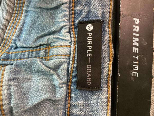 PURPLE-BRAND BLUE DISTRESSED JEANS (SZ 36)