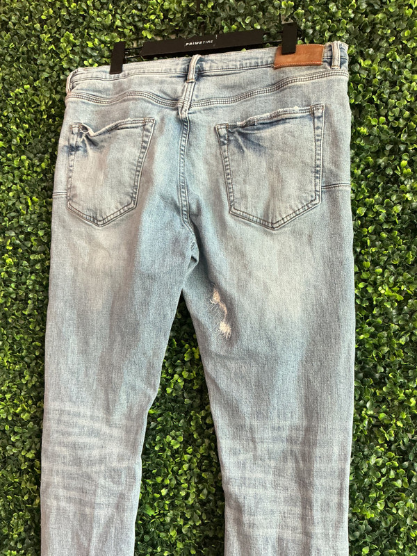 PURPLE-BRAND BLUE DISTRESSED JEANS (SZ 36)