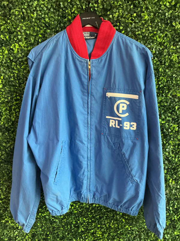 VINTAGE POLO RALPH LAUREN  CP-93 ZIP UP BLUER JACKET (SZ L)