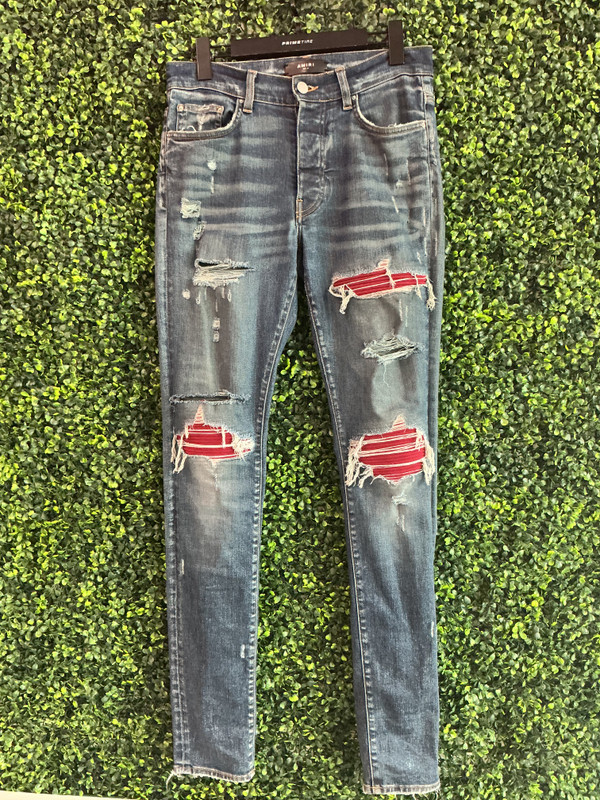 AMIRI DARK BLUE MX1 RED PATCH (SZ 31)