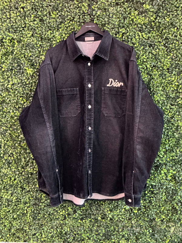 DIOR FAUX DENIM VISCOSE VELVET WORK SHIRT