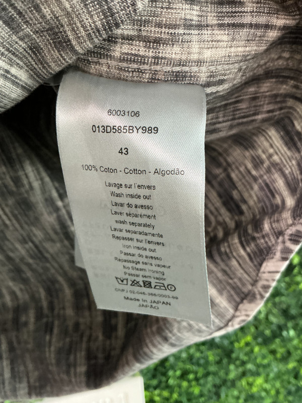 DIOR OBLIQUE GREY OVERSHIRT