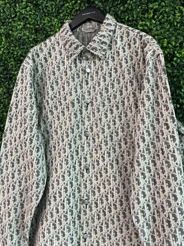 DIOR OBLIQUE GREY OVERSHIRT