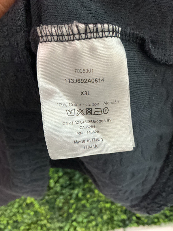 DIOR NAVY TERRY OBLIQUE TEE