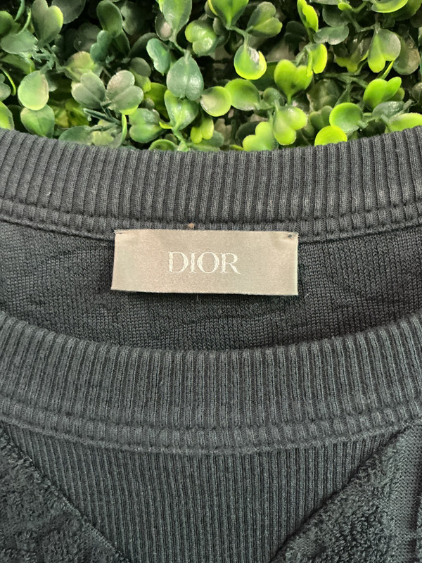 DIOR NAVY TERRY OBLIQUE TEE