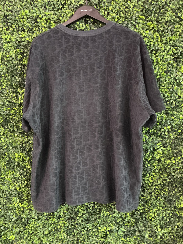 DIOR NAVY TERRY OBLIQUE TEE