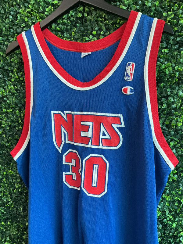 VINTAGE KERRY KITTLES NJ NETS CHAMPION JERSEY