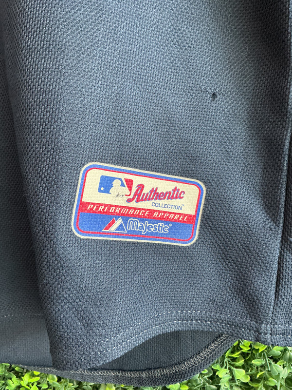 VINTAGE NEW YORK YANKEES BLUE MAJESTIC JERSEY