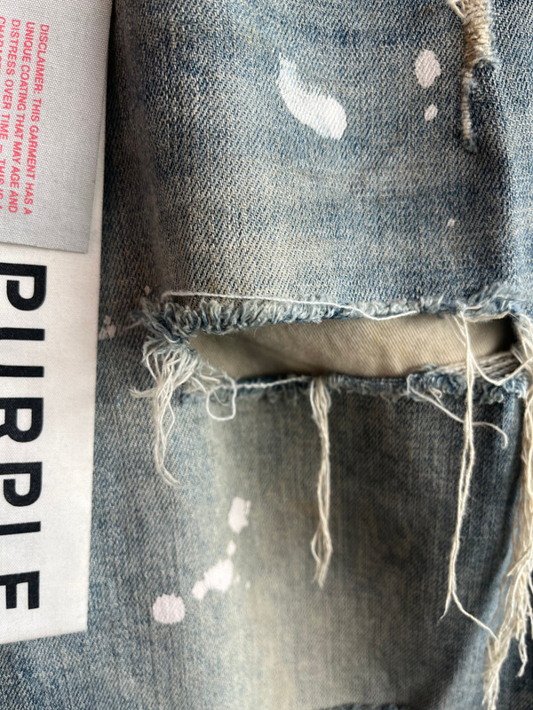 PURPLE-BRAND PAINT SPLATTER DISTRESSED DENIM (SZ 30)