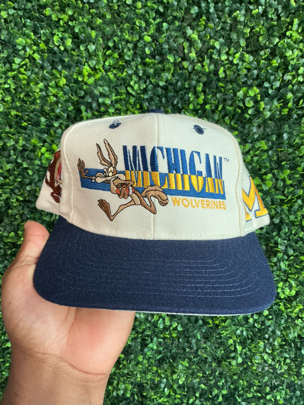 VINTAGE MICHIGAN WILE E COYOTE LOONEY TUNES SNAPBACK