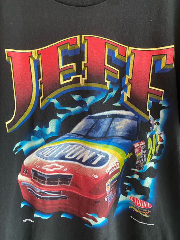 VINTAGE JEFF GORDON DOUBLE SIDED NUTMEG MILLS GRAPHIC TEE