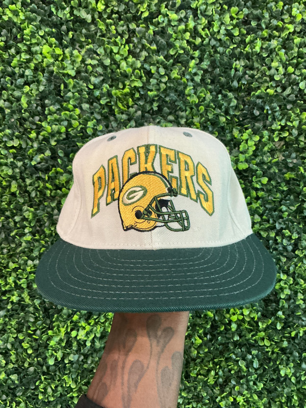 VINTAGE GREEN BAY PACKERS HELMET LOGO 2 TONE SNAPBACK CAP