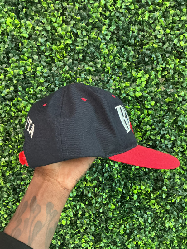 VINTAGE ATLANA BRAVES DREW PEARSON 2 TONE SNAPBACK CAP