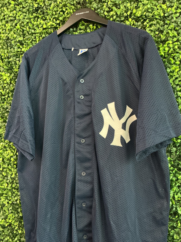 VINTAGE NY YANKEES RUSSELL ATHLETIC MESH JERSEY