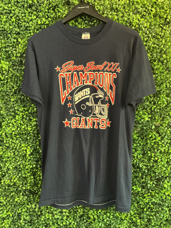 VINTAGE NY GIANTS SUPERBOWL XXI CHAMPS LOGO 7 TEE