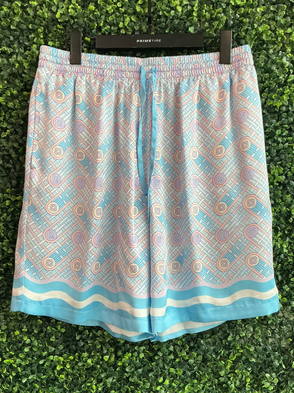 CASABLANCA PING PONG SILK SHORTS