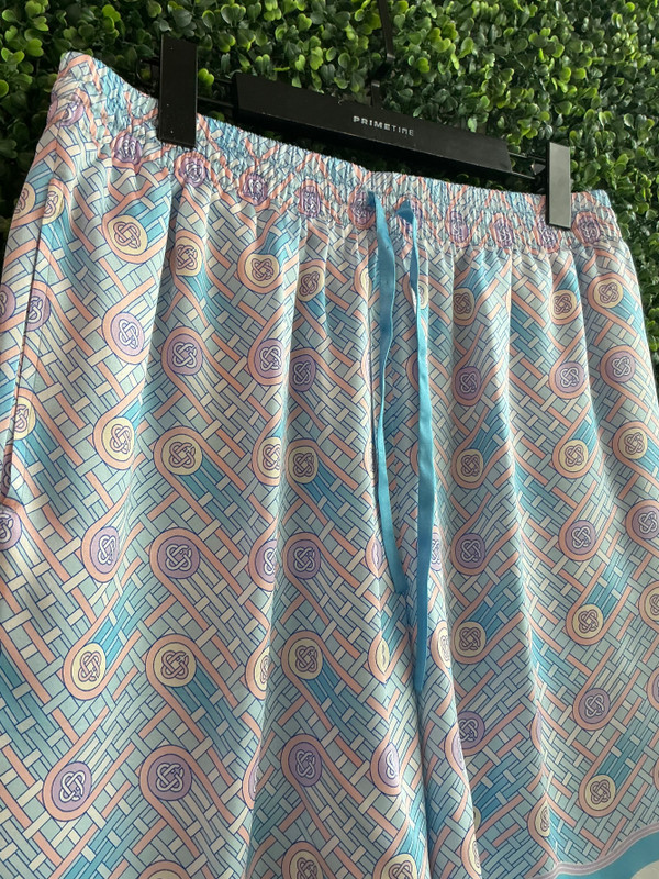 CASABLANCA PING PONG SILK SHORTS