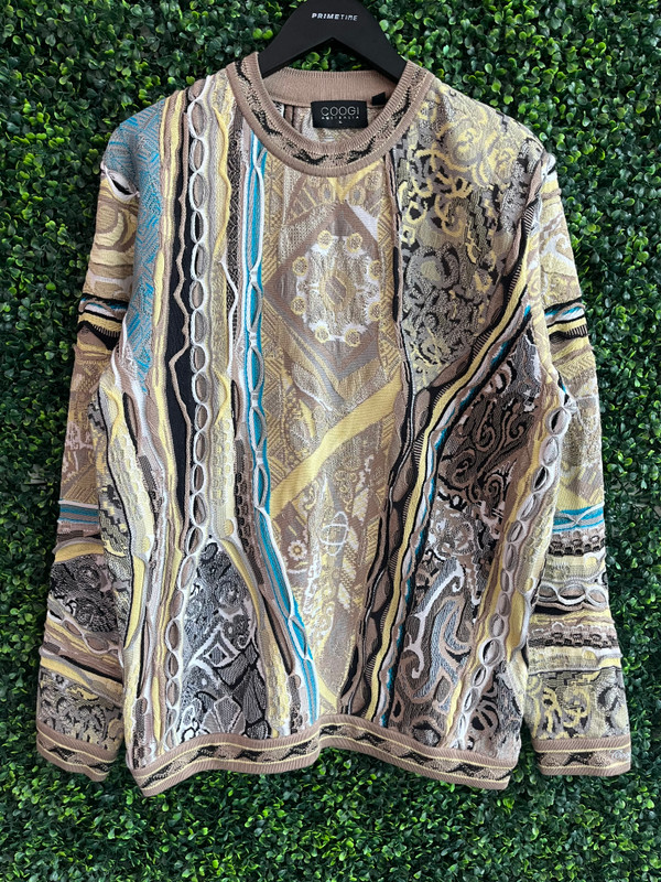 COOGI YELLOWTAN MULTICOLOR SWEATER/BEANIE SET