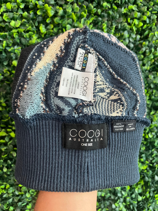 COOGI BLUE/TAN/PINK MULTICOLOR SWEATER/BEANIE SET