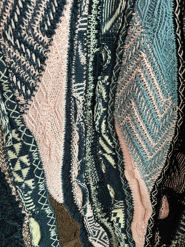 COOGI BLUE/TAN/PINK MULTICOLOR SWEATER/BEANIE SET