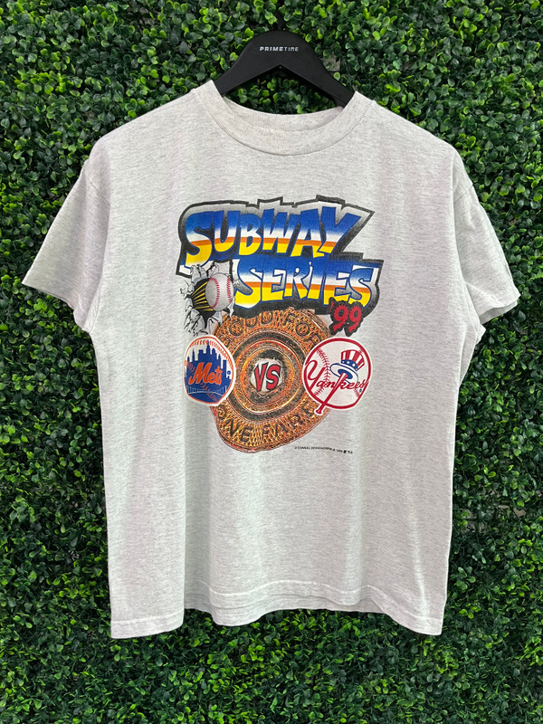 VINTAGE METS/YANKEES SUBWAY SERIES '99 TEE