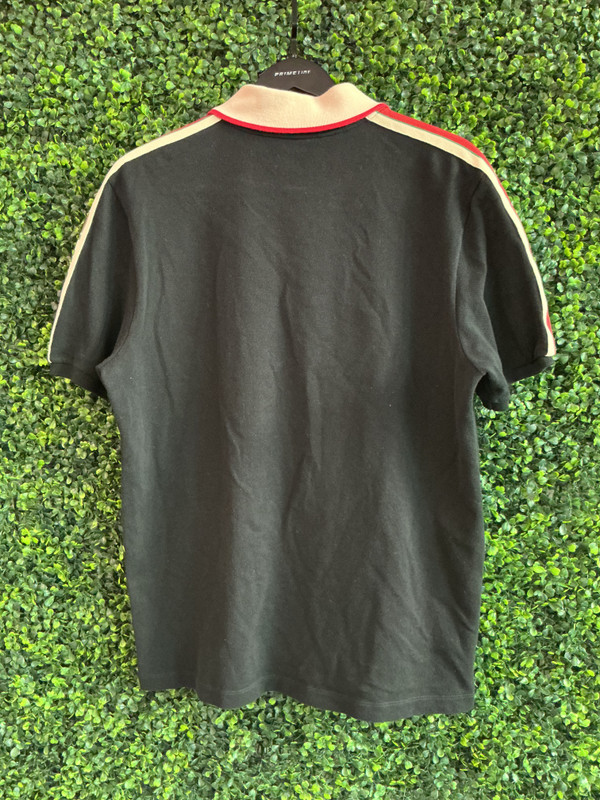 GUCCI BLACK COTTON POLO