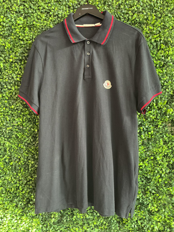 MONCLER BLUE/RED POLO