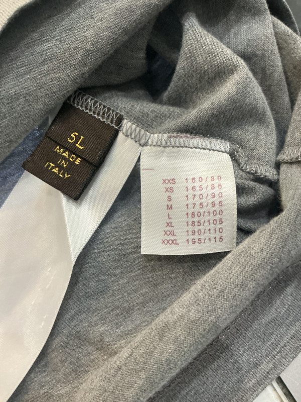 LOUIS VUITTON SCRIPT LOGO GREY TEE