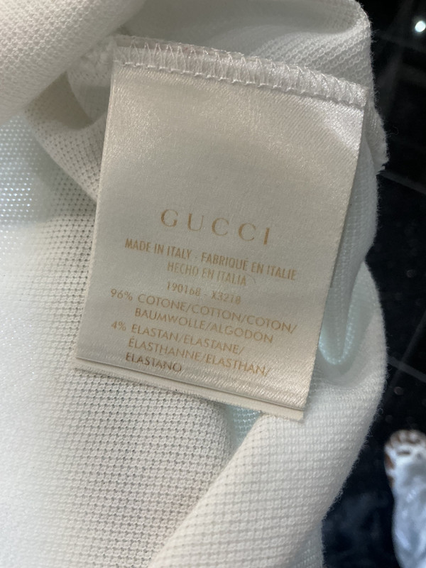 GUCCI RED/GREEN COLLARED POLO