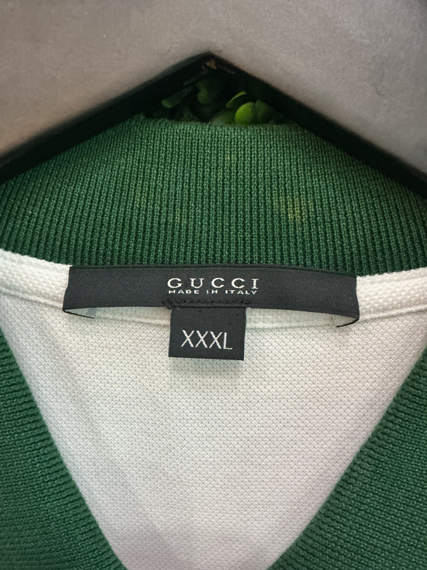 GUCCI RED/GREEN COLLARED POLO