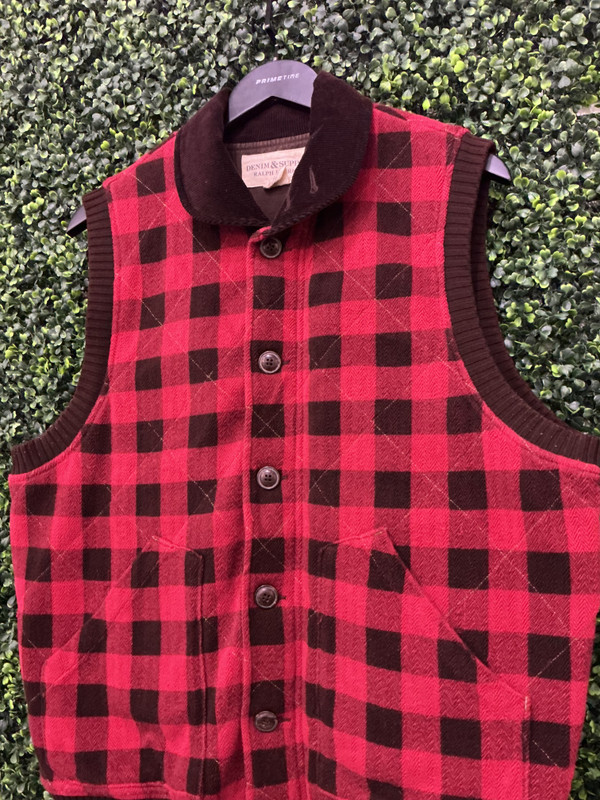 RALPH LAUREN DENIM & SUPPLY PLAID VEST