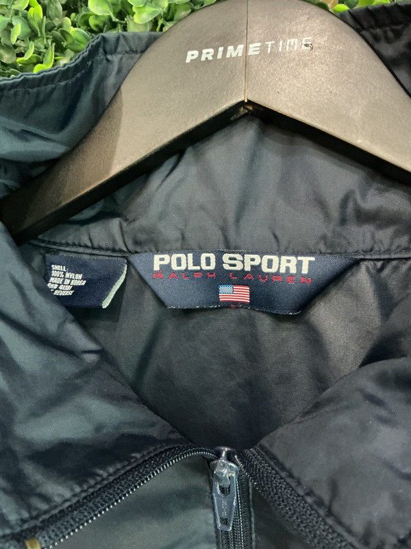 VINTAGE POLO SPORT HALF ZIP NYLON JACKET